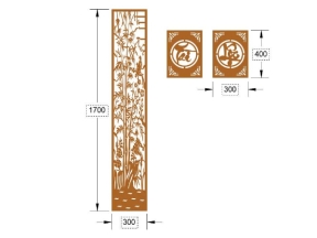 File cnc vách cổng trúc và tài lộc