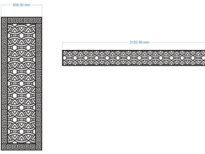 File cnc vách ngăn mẫu họa tiết tròn dxf