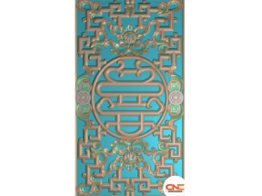 File cnc ván cửa triện cúc và đồng tiền