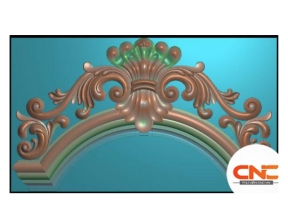 File cnc vòm cửa hoa lá tây