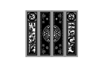 File cổng 4 cánh cnc tài lộc trúc cúc