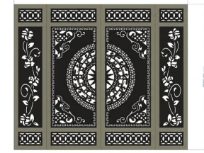 File cổng 4 cánh trống đồng hoa dây cnc