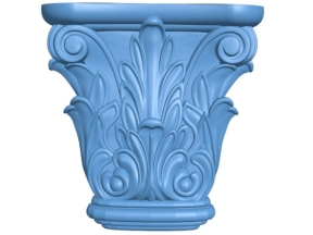 File đấu cột hoa văn lá tây acanthus file STL CNC