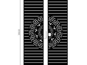File dxf cnc cổng 2 cánh trống phong cách