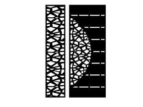 File dxf cnc cổng 4 cánh đặc biệt phong cách mắt