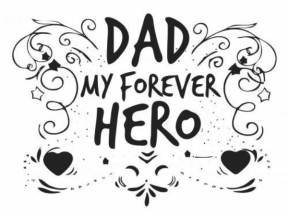 File dxf dòng chữ DAD MY FOREVER HERO