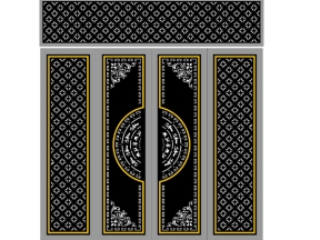 File dxf file cad cổng 4 cánh trống đồng cnc đẹp