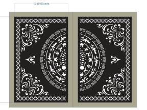 File file cad cnc cổng 2 cánh trống đồng dxf