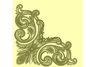 File Jdpaint 3D Hoa góc CNC họa tiết Lá tây