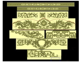 File jdpaint bộ khung dạ triện tứ linh