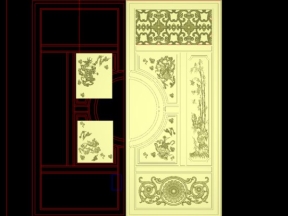 File jdpaint cửa nhôm đúc tứ linh