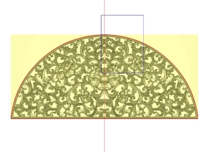 File Jdpaint mẫu Huỳnh cửa tinh xảo với họa tiết Hoa lá tây