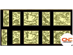 File jdpaint ô tứ linh vuông chắp