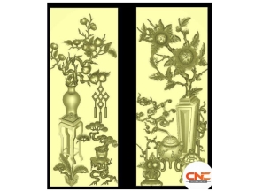 File jdpaint tứ bình nhỏ đào lựu