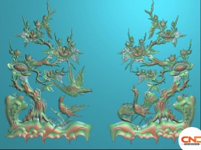 File mẫu 3d tứ quý cúc