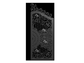 File mẫu cnc cổng 2 cánh nhôm đúc vòm