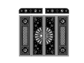 File mẫu cnc cổng 4 cánh và ô thoáng vạn sự như ý