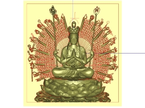 File Mẫu CNC Phật Nghìn Mắt Nghìn Tay 3D Jdpaint