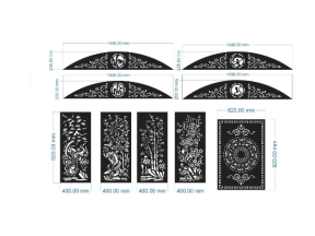 File mẫu cnc vạn sự như ý, tứ quý và hoa văn cổng trống đồng