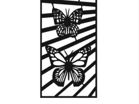 File mẫu vách cnc họa tiết hình con bướm dành cho phòng ngủ