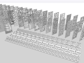 File sketchup tổng hợp Vách ngăn CNC