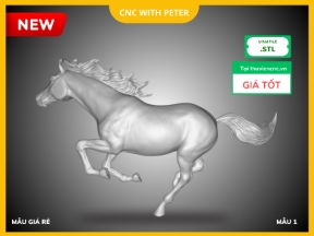 File STL Ngựa Bát Mã CNC, mẫu 1 trong bộ bát mã phong thủy