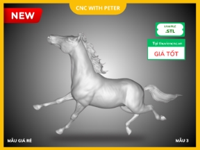File STL Ngựa Bát Mã CNC, mẫu 3 trong bộ bát mã phong thủy