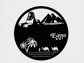 File thiết kế autocad đồng hồ Egypt