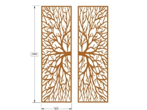 File thiết kế cắt cổng 2 cánh cây cnc