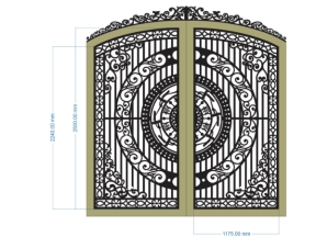 File thiết kế cnc cổng 2 cánh file cad cad