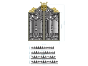 File thiết kế cnc cổng 2 cánh và chông đẹp