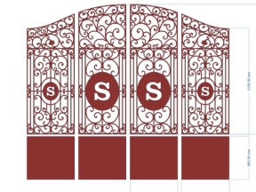 File thiết kế cnc cổng 4 cánh