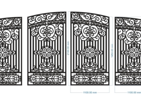 File thiết kế cnc cổng 4 cánh đẹp tháng 6
