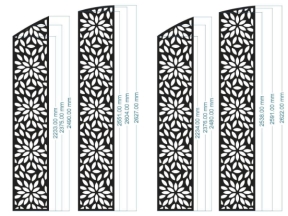 File thiết kế cnc cổng 4 cánh hoa đẹp