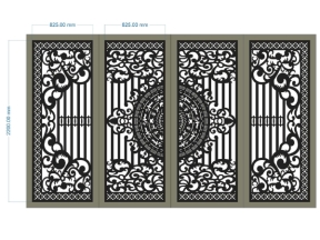 File thiết kế cnc cổng 4 cánh tháng 4