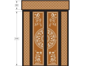 File thiết kế cnc cổng 4 cánh trống đồng và chim