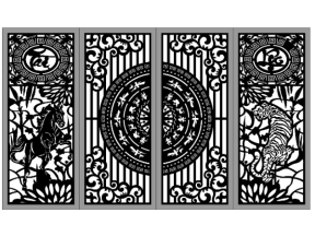 File thiết kế cnc cổng tài lộc file cad đẹp