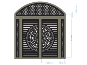 File thiết kế cnc cổng vòm 2 cánh bông tuyết