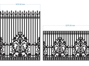 File thiết kế cnc hàng rào 2 kích thước thiết kế đẹp nhất