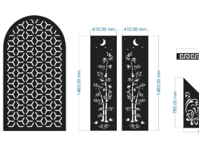 File thiết kế cnc hoa văn cổng trúc đẹp