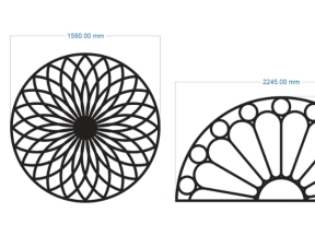 File thiết kế cnc hoa văn mái kính file cad đẹp