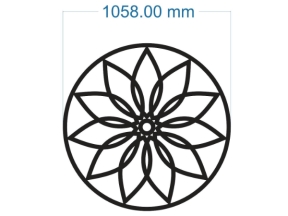 File thiết kế cnc hoa văn mái kính tròn
