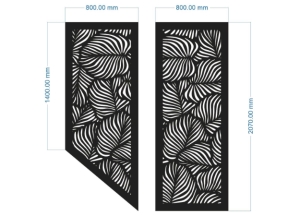 File thiết kế cnc vách ngăn hoạt tiết lá đẹp nhất
