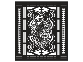 File thiết kế cổng 1 cánh cá chép