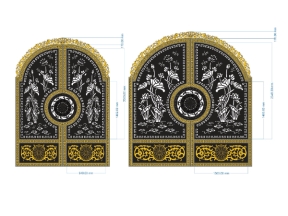 File thiết kế cổng 2 cánh chùa hoa sen đẹp