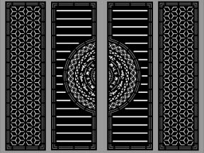 File thiết kế cổng 4 cánh trống cnc