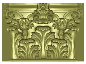File thiết kế Đấu Cột Hoa lá tây CNC 3D