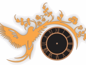 File thiết kế decor đồng hồ chim bồ câu