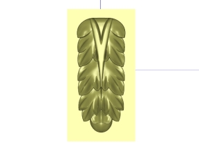 File thiết kế Hoa lá tây Cục chống CNC 3D