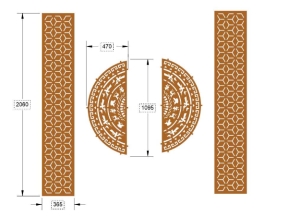 File thiết kế hoa văn cổng trống đồng và bông tuyết cnc